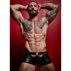 Boxer Cut4Men Blackleatherlike BL4CK03 -Men Attitude Boutique Boxer c4m BL4CK03 noir a