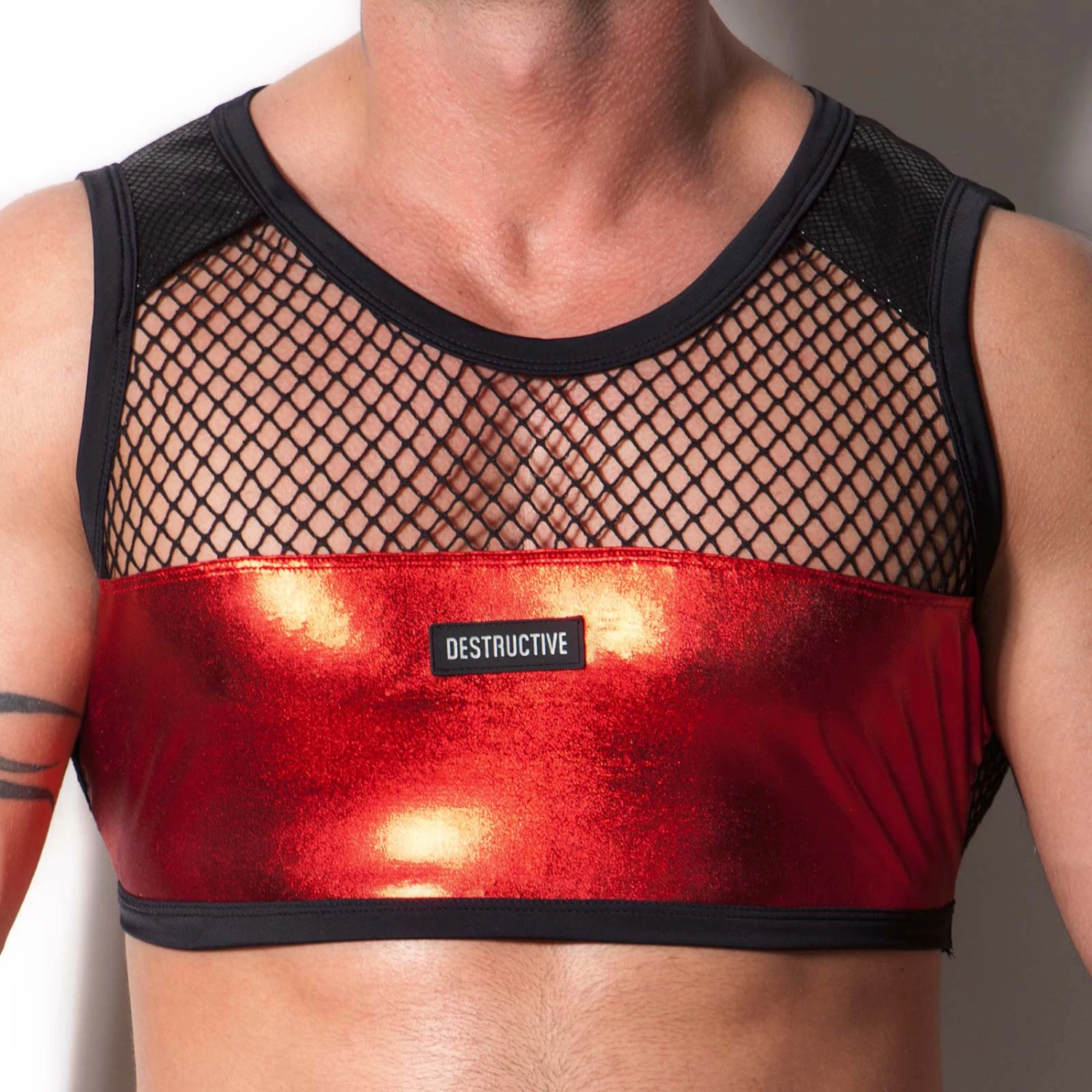 Crop Top DESTRUCTIVE 1DCT02 Rouge 3 Crop Top DESTRUCTIVE 1DCT02 Rouge