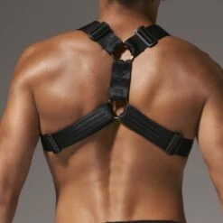 Harnais Double GAYPLAY Noir -Men Attitude Boutique Harnais gayplay HARNESSDOUBLE noir 3 1
