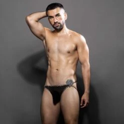 Jock Strap Andrew Christian Sheer Leopard 92557 7 Jock Strap Andrew Christian Sheer Leopard 92557 -Men Attitude Boutique JockStrap ac 92557 noir a