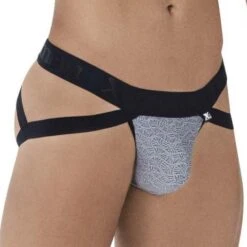 Jock Strap Xtremen Jacquard 91085 -Men Attitude Boutique JockStrap xtremen 91085 gris 4