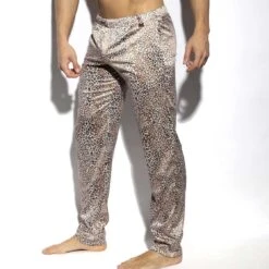 Pantalon ES Collection Leopard Lounge UN450 -Men Attitude Boutique Pantalon esco UN450 marron 4