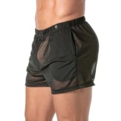 Short Mesh TOF PARIS TOF326N Noir -Men Attitude Boutique Short tof TOF326N noir 4