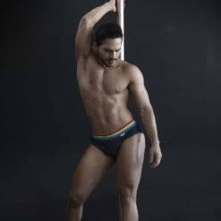 Slip Candyman Rainbow Denim 99411 -Men Attitude Boutique Slip candy 99411 noir a