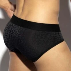 Slip ES Collection Leopard UN623 Noir -Men Attitude Boutique Slip esco UN623 noir 3