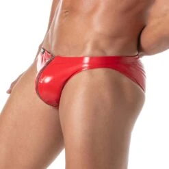 Slip Vinyl TOF PARIS TOF493R Rouge -Men Attitude Boutique Slip tof TOF493R rouge 4