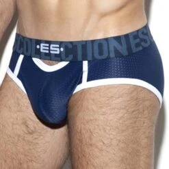 Slip Empty Bottom ES Collection Double Opening UN321 -Men Attitude Boutique Slipemptybottom escollection UN321 bleu 4