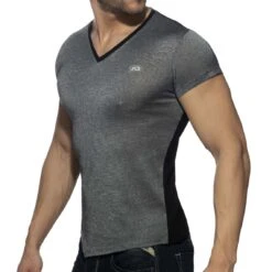 T-Shirt Addicted Mini Stripes AD901 -Men Attitude Boutique TShirt addicted AD901 noir 4