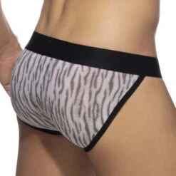 Tanga Addicted Tiger Print AD974 -Men Attitude Boutique Tanga addicted AD974 gris 3