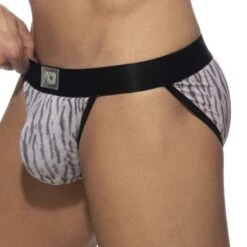 Tanga Addicted Tiger Print AD974 -Men Attitude Boutique Tanga addicted AD974 gris 4