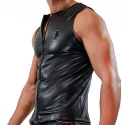 Veste Zipped Fetish TOF PARIS TS0036N 10 Veste Zipped Fetish TOF PARIS TS0036N -Men Attitude Boutique Veste tof TS0036N noir 4