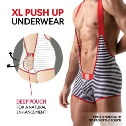 Body Stripes TOF PARIS TOF104R -Men Attitude Boutique body tof tof104r rouge 5