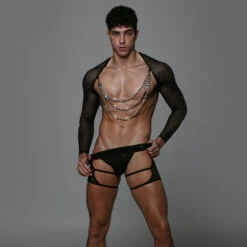 BoleroCircuit Résille TOF PARIS TOF404N Noir -Men Attitude Boutique bolero circuit tof404n black a