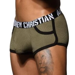 Boxer Andrew Christian Military Mesh 92596 -Men Attitude Boutique boxer ac 92596 kaki 4