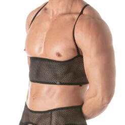 Bustier Circuit Résille TOF PARIS TOF402N Noir -Men Attitude Boutique bustier circuit tof402n black 1