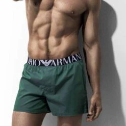 Caleçon Emporio Armani 110991 6P576 -Men Attitude Boutique calecon emporioarmani 1109916p576 vert a