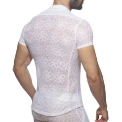 Chemise Addicted Flowery Lace AD1192 Blanc -Men Attitude Boutique chemise ad ad1192 blanc 3