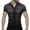 Chemise Addicted Flowery Lace AD1192 Noir -Men Attitude Boutique chemise ad ad1192 noir m