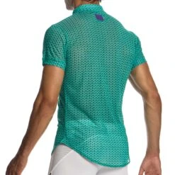 Chemise Modus Vivendi Illusion 04542 Turquoise -Men Attitude Boutique chemise modus 04542 turquoise 3