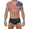 Costume American Crop-Top Candyman 99443 -Men Attitude Boutique costume candy 99443 noir m