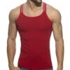 Débardeur Sitges Slim Fit Addicted AD1260 Rouge -Men Attitude Boutique debardeur ad1260 addicted red m