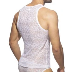 Débardeur Addicted Flowery Lace AD1077 -Men Attitude Boutique debardeur addicted ad1077 blanc 3