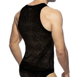 Débardeur Addicted Flowery Lace AD1077 Noir -Men Attitude Boutique debardeur addicted ad1077 noir 3