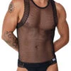 Debardeur Candyman Mesh 99758 Noir 2 Debardeur Candyman Mesh 99758 Noir -Men Attitude Boutique debardeur candyman 99758 noir m