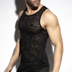 Debardeur ES Collection Spider TS329 Noir 7 Debardeur ES Collection Spider TS329 Noir -Men Attitude Boutique debardeur es ts329 noir 4