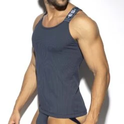 Debardeur ES Collection Recycled Rib TS294 Bleu 7 Debardeur ES Collection Recycled Rib TS294 Bleu -Men Attitude Boutique debardeur esco ts294 bleu 4