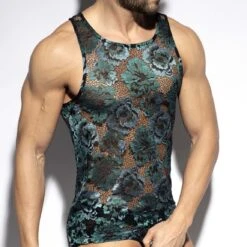 Debardeur ES Collection Botanic Garden TS349 Noir -Men Attitude Boutique debardeur esco ts349 noir 4