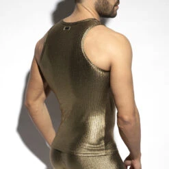 Debardeur ES Collection Art Deco Metallic TS330 Or 9 Debardeur ES Collection Art Deco Metallic TS330 Or -Men Attitude Boutique debardeur escollection ts330 gold 2