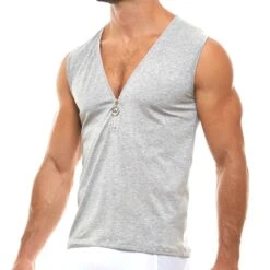 Débardeur Modus Vivendi Zipper 02932 7 Débardeur Modus Vivendi Zipper 02932 -Men Attitude Boutique debardeur modus 02932 gris 4