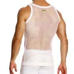 Debardeur Modus Vivendi Mesh Through 05431 Blanc -Men Attitude Boutique debardeur modus 05431 blanc 3