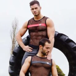 Men Attitude Boutique -Men Attitude Boutique debardeur tof ts0028panr rouge a