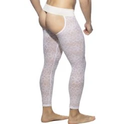 Pantalon Empty Bottom Addicted Flowery Lace AD1175 Blanc -Men Attitude Boutique empty ad ad1175 blanc 3