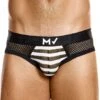 Slip Empty Bottom Modus Vivendi Striped Through 01413 Noir -Men Attitude Boutique empty modus 01413 noir m