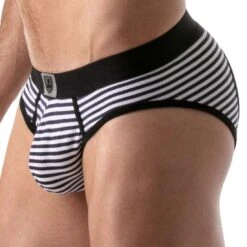 Slip Empty Bottom Stripes TOF PARIS TOF103N -Men Attitude Boutique emptyBottom tof TOF103N noir 4
