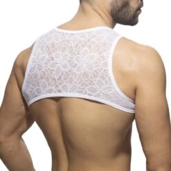 Harnais Addicted Flowery Lace AD1173 Blanc -Men Attitude Boutique harnais ad ad1173 blanc 3