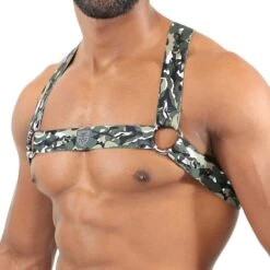 Harnais Elastic TOF PARIS H0014K -Men Attitude Boutique harnais tof H0014K camo 4