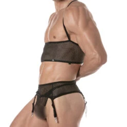 Porte Jarretelle Circuit Résille TOF PARIS TOF403N Noir -Men Attitude Boutique jarretelle circuit tof403n black 1