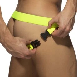 Jock Strap Addicted Mesh Click AD946 -Men Attitude Boutique jockstrap addicted ad946 jaune 5