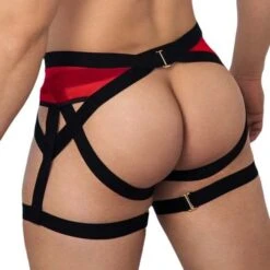 Jock Strap Candyman Garter 99623 -Men Attitude Boutique jockstrap candy 99623 rouge 3