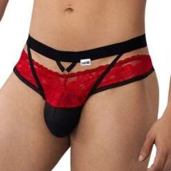 Jock Strap Candyman Lace 99627 -Men Attitude Boutique jockstrap candy 99627 rouge 4