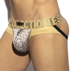 Jock Strap ES Collection Leopard Wild UN466 -Men Attitude Boutique jockstrap esco un466 or 4