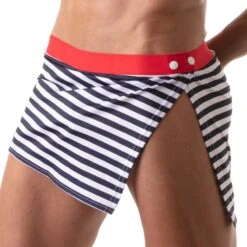 Jupe Iconic TOF PARIS TOF214BU -Men Attitude Boutique jupe tof tof214bu raye 4