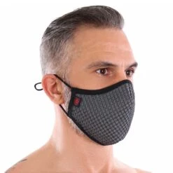 Masque TOF Paris 3D Seamless M0007G Gris 7 Masque TOF Paris 3D Seamless M0007G Gris -Men Attitude Boutique masque tof m0007g gris 4