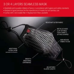 Masque TOF Paris 3D Seamless M0007G Gris 8 Masque TOF Paris 3D Seamless M0007G Gris -Men Attitude Boutique masque tof m0007g gris 5