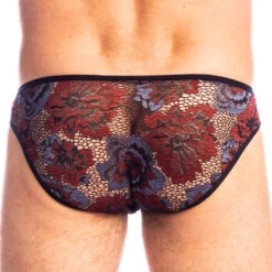 Mini Slip L Homme Invisible Reverie Florale MY44REV Chocolat -Men Attitude Boutique minislip rev lhomme invisible my44rev chocolat 1