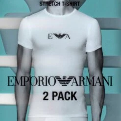 Pack De 2 T-Shirts Emporio Armani 111267 C715 -Men Attitude Boutique packs emporioarmani 111267 blanc m